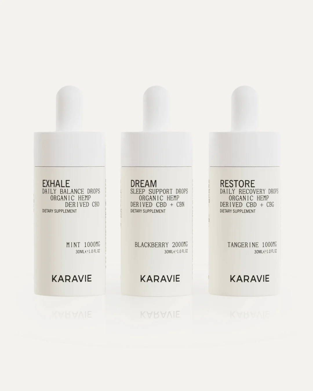 Exhale + Restore + Dream Tinctures
