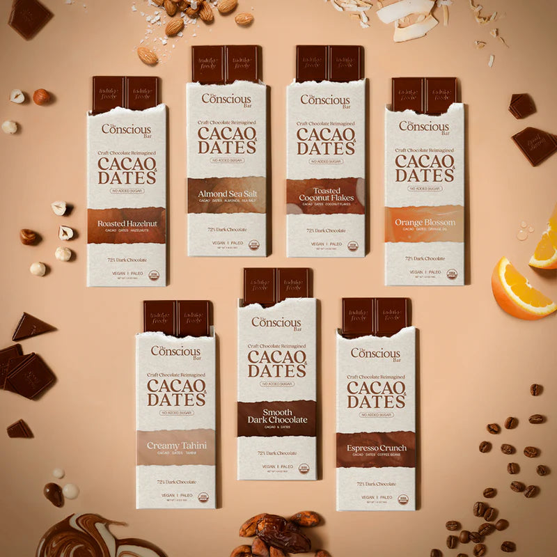 Cacao & Dates Chocolate Bar Variety Pack (no sugar added)