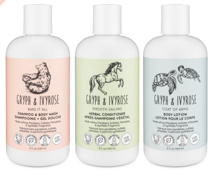 Kids Rose Bath Essentials Trio