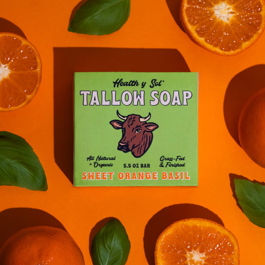 Organic Tallow Soap-Sweet Orange Basil