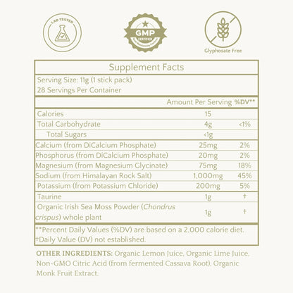 Kaizen Hydration - Premium Organic Electrolytes with Sea Moss and Taurine