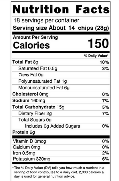 Datyl Pepper & Lime (Olive Oil Chips)