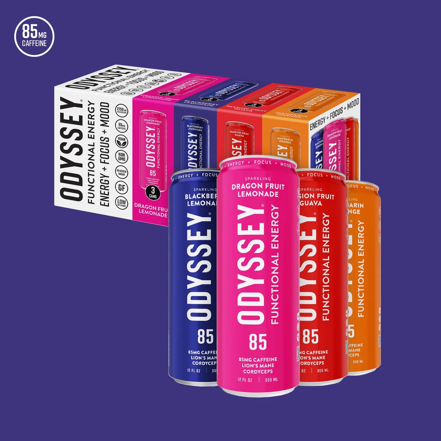 Odyssey Functional Energy Drinks-12 pack
